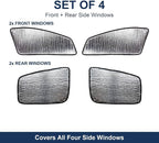 Custom Fit Car Side Window Sunshade for 2023 2024 2025 Cadillac Lyriq 2023 2024 - Set of 4 Front and Rear Window Sun Shades, Reflective UV Heat Shield, Real Aluminum Foil, Custom Cut - Image 4