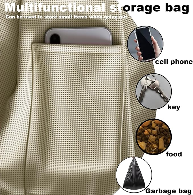 Dog Sling Carrier Soft Breathable for Small Dogs Cats 3-12 lbs,Gray | Cat sling & dog carrier sling with safety tether, organizer pocket, soft fabric. Perfect for travel, hiking,outdoor - Image 4