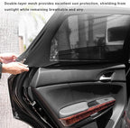 2 PCS Car Window Shades, Double-Layer Automotive Rear Side Window Sunshade Blocks UV Rays & Sun Glare, Breathable Mesh Screen Stretch Sun Protection Cover for Most SUVs - Image 4