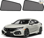 Civic Window Shades 2016-2021, Rear Side Mesh, 2PCS | Custom Fit Window Shades, Breathable Mesh Blocks UV Rays, Reduces Heat & Glare, Creates Comfort for Babies & Rear Passengers by KOCZIL