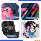 1 Pack Car Seat Towel Cover with Storage Bag, Flamingos Style | 63 x 32 in Car Towel Seat Cover Non Slip Waterproof, Gym Workout Swimming Running, Machine Washable Sweat Absorbent Protector - Image 3