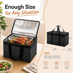 NZ home Insulated Food Bag, Portable Cooler Tote (2XL, Green, 1 Pack) | Large thermal bag, For cold & hot food, Soft sided cooler, Heavy duty carrier, Grocery shopping, Food delivery, Catering bag - Image 5