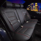 FH Group Back Seat Faux Leather Seat Cushion - Universal Fit, Rear Seat Covers for Cars with Rear Split Bench, Car Seat Cover for SUV, Sedan, Van, Red - Image 5