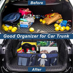 Deosk Car Trunk Organizer for SUV, Car Organizers and Storage with Reinforced Handles, Car Accessories for Women/Men 50L Waterproof Polyester Trunk Organizer(Medium, Dark Blue) - Image 7