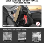 5 in 1 Nappa Leather Console Armrest Cover, Beige | Built-in cup holder, tissue slot, phone holder & 2 storage pockets, practical car accessories fit SUV sedan truck - Image 9