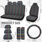Frienda 14 Pcs Baja Saddle Blanket Car Seat Covers Full Set,Stylish Style - Image 5