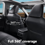 Faux Leather Seat Covers for 2022-2026 Toyota Corolla Cross,Non-Hybrid | Full Set Suv Seat Cushion for Corolla Cross L/XLE/LE,Luxury Waterproof Car Seat Protector,Factory Look,Black - Image 3
