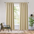 RYB HOME Bedroom Blackout Curtains 84 inches Long, 100% Blackout | Thermal Insulated, Noise Reducing, Curtains for Living Room Nursury, For Sleep, W42 x L84, Biscotti Beige by RYBHOME