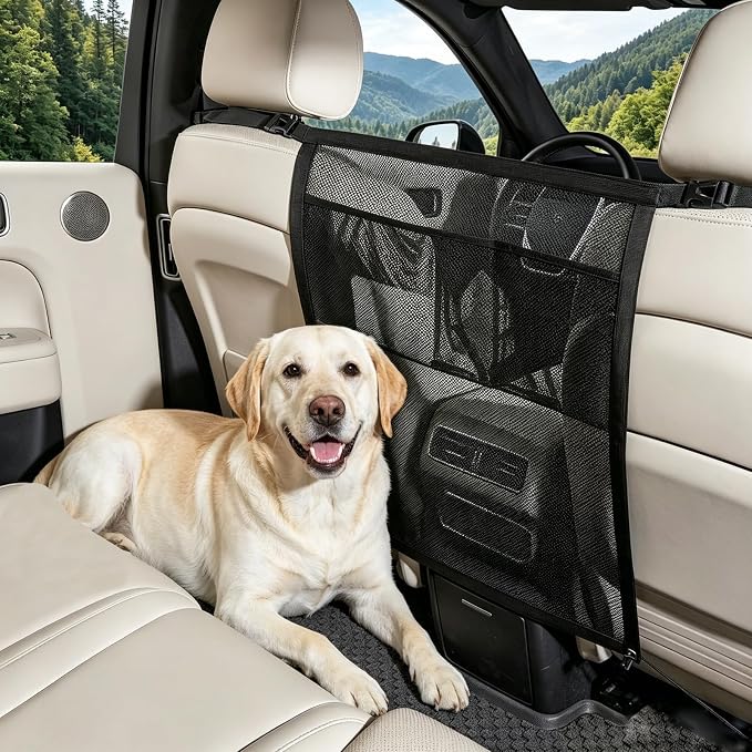 Dog Car Barrier for Car SUV Truck - Dog Net for Backseat Pet Divider Fit by Unknown
