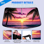 KDM Sunset Beach Style Windshield Sun Shade for 2018-2024 Honda Odyssey | LX EX EX-L Touring Elite Minivan,Foldable Front Reflective Windows Sunshade Visor Protector Blocks UV Rays Heat - Image 5