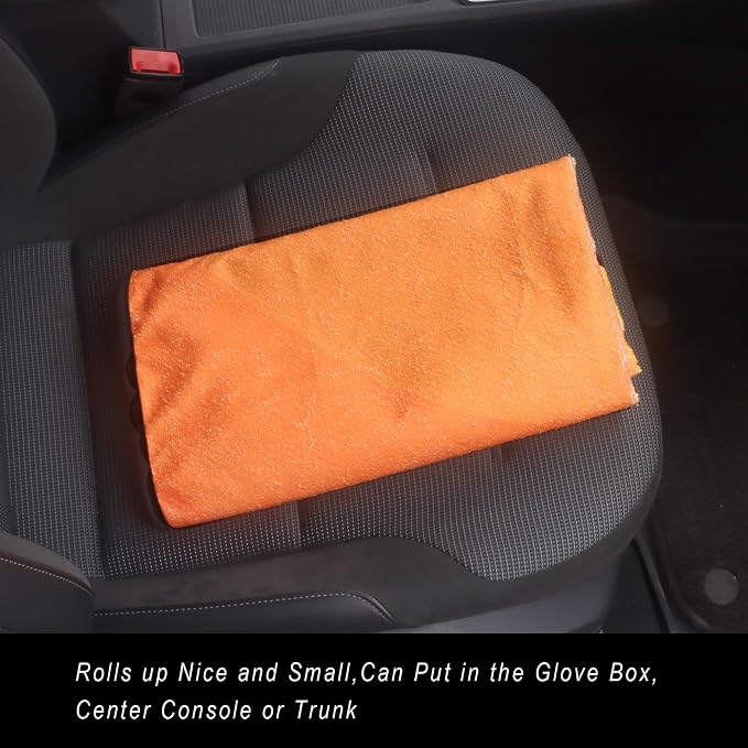 Car Seat Cover Protector Front Seats,for Gym Workout,Running,Swimming,Beach and Hiking,Waterproof Sweat Towel Bucket Seat Covers for Cars SUV Trucks (Orange, 1Pcs) - Image 7