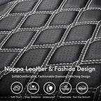 Huidasource Rear Car Seat Covers Fit for Ford F150, Automotive Car Seat Cushion Cover Fit for 2015-2026 F150 SuperCrew&2017-2026 F250 F350 F450 Super Duty Crew Cab Pickup(Back Row/Black&White) - Image 7