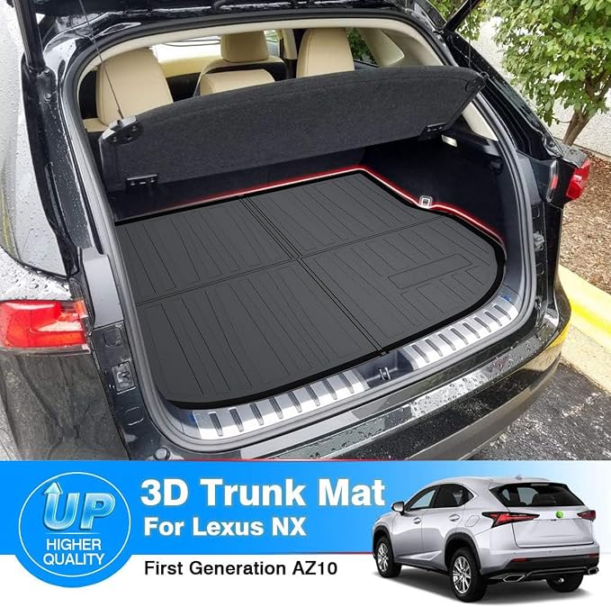 Powerty Trunk Mat for 2015-2021 Lexus NX200t NX300 NX300h, All Weather TPE Cargo Mat Liner for Rear Trunk - Image 2