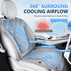 Cooling Car Seat Cushion Ventilated Car Seat Cover with 3-Speed Adjustable Universal Fit for 12V/24V Car SUV Truck Van for Summer, Gray - Image 2