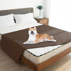 gogobunny 3X Stronger Waterproof Pet Blanket, Scratch Proof Furniture Protector for Dogs Cats, Reversible Cover 68x82 Inch, Dark Chocolate - Image 8