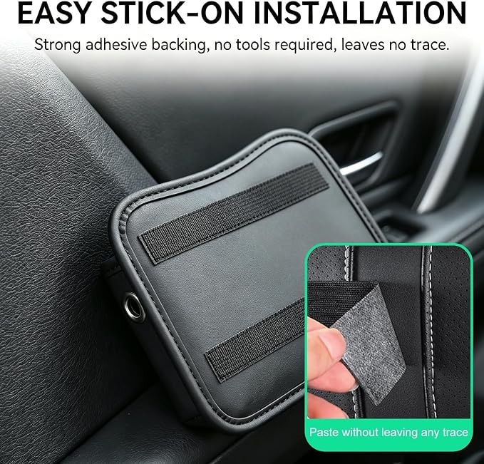 2 PCS Leather Car Seat side Pocket Organizer, Multifunctional Car Seat Gap Storage Pouch, Auto Console Side Organizer Holder for Phones, Keys, Sunglasses & Wallets (Black) - Image 4