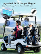 [Upgraded 2X Magnet] 1-Pack Magnetic Golf Cart Fan Rechargeable, 12000mAh Battery Operated Portable Fan with Light, Magnetic Base, Suitable for EZGO Club Car Yamaha, Golf Cart Accessories 2026 - Image 2