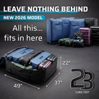 Rooftop Cargo Carrier 23 Cu Ft, Waterproof Soft Shell Roof Bag | Heavy Duty Car Top Luggage Cargo Bag with Patented Door Hooks, Protective Mat and Storage Bag (49 x 37 x 22 in, XXL) - Image 3