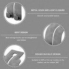 2 PCS Car Seat Headrest Hook, Suede Leather Back Seat Organizer Double Metal Hooks, Universal Headrest Hanger Convenient Vehicle Storage Hook for Purse Handbag Coats (Gray) - Image 3