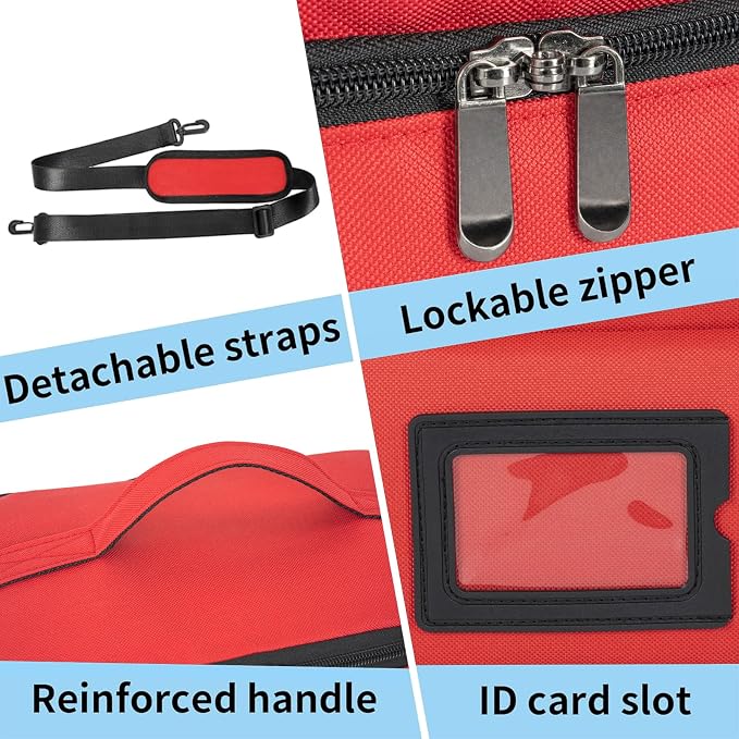 2 Layers Medicine Organizer Bag with Portable Pouch, Pill Bottle Organizer | Lockable Medical Travel Case for Pills, Vitamin, Medical Supplies - Image 6