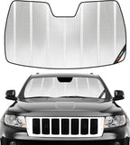Pigenius Windshield Sunshade for Jeep Grand Cherokee 2011-2013 Without Rearview Mirror Mounted Camera, Custom Front Window Sun Shade - BLAZBLOCK by Pigenius