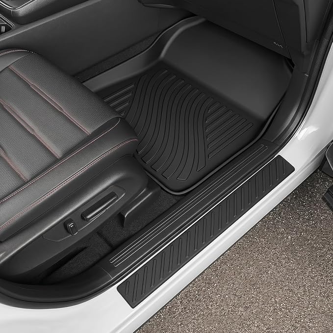 AUXKO Floor Mats Upper Cargo+Backrest Mat Door Sill for 2026-2023 Honda CRV | Include Hybrid,High Wall,All-Weather,All Season,Odorless,Rain&Salt Resistant,TPE Material,Accessories,Pet Friendly - Image 5