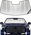 Pigenius Windshield Sun Shade for Toyota Tundra 2022-2025. Reflective Aluminum Film Front Window Sunshade - BLAZBLOCK by Pigenius