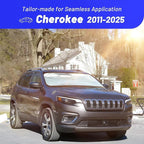 Windshield Sun Shade Umbrella for Jeep Cherokee 2011-2025 Front Windows | Foldable Car Sunshade with 360° Rotating Shaft, Custom fit Cherokee Sun Visor Shield for UV Blocking and Heat Insulation - Image 3
