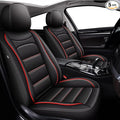 IKABEVEM Car Seat Covers Fit for Toyota Prius 2003-2015: Full Set Luxury Leather Automotive Seat Covers, Car Seat Protector(5 Seats, Black&Redline) by IKABEVEM