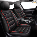 IKABEVEM Car Seat Covers Fit for Toyota Prius 2003-2015: Full Set Luxury Leather Automotive Seat Covers, Car Seat Protector(5 Seats, Black&Redline) by IKABEVEM