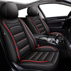 IKABEVEM Car Seat Covers fit for Subaru Forester 2007-2025 2026: Full Set Luxury Leather Automotive Seat Covers, Car Seat Protector(5 Seats, Black&Redline) by IKABEVEM