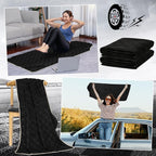 Lonfliness 2PCS Car Seat Cover Towel Non Slip Front Seat Car Seat Towel Athletic Running Towel Washable Seat Cover for Gym Workout Sweat Outdoor Sport Beach Hiking Yoga (Midnight) - Image 7