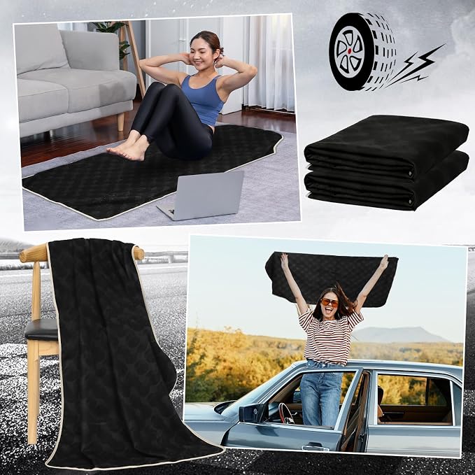 Lonfliness 2PCS Car Seat Cover Towel Non Slip Front Seat Car Seat Towel Athletic Running Towel Washable Seat Cover for Gym Workout Sweat Outdoor Sport Beach Hiking Yoga (Midnight) - Image 7