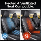 HKZ Custom Fit Corolla Car Seat Cover Full Set for Toyota Corolla 2020 2021 2022 L LE Models - Durable Faux Leather (Black) - Image 7