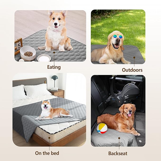gogobunny Waterproof Pet Couch Cover, Dog Blanket, Furniture Protector | Breathable, Reversible Design, Easy Hair Removal, Lightweight Sofa Covers for Medium Dogs 30x80 Inch Dark/Light Grey - Image 3