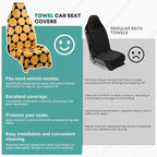 FLORICH Towel Car Seat Covers, Car Seat cover Protector Front Seats, Car Seat Cover Towel for Post Gym Workout, Running, Swimming and Beach, Non-Slip Car Seat Towel Covers Fit for Most Cars Trucks SUV - Image 7