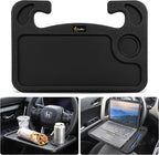 EcoNour 2-in-1 Steering Wheel Desk for Honda CRV 2023-2025 2026 | Car Tray Table | Laptop Car Mount with Pen Holder Food Tray for Eating with Drinks Holder Multipurpose Travel Car Accessories by EcoNour