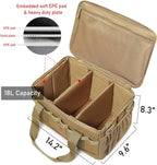 Tactical Camping Storage Bag 18L Tactical Utility Tote Bag Camping Cookware Organizer Trunk Organizer (Khaki) - Image 2