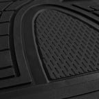 FH Group Premium Liners Tall Channel Trimmable All Weather Rubber Full Set Car Floor Mats (Black) w. Trimmable All-Season Cargo Liner (Black) - Universal Fit for Cars Trucks and SUVs - Image 4