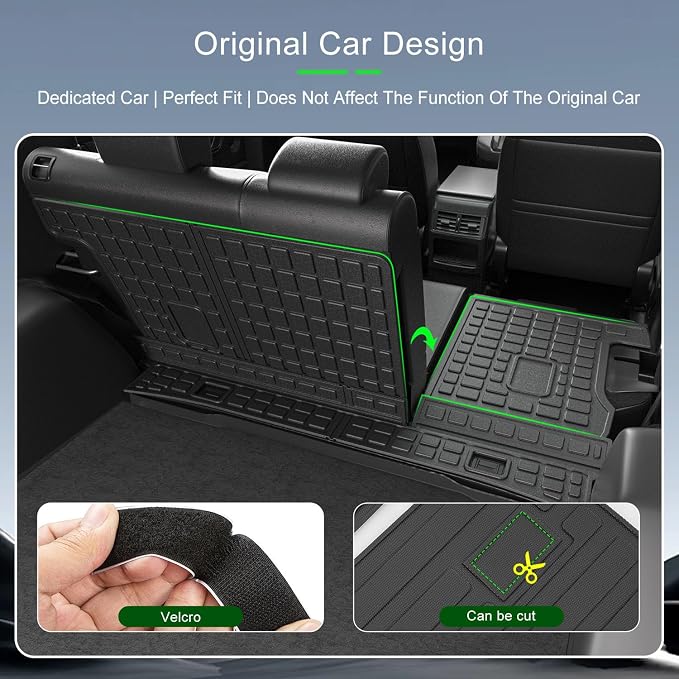 xipoqix Backrest Mats Compatible with 2017-2022 Honda CRV | Back Seat Protector TPE Cargo Mat Replacement for 2017 2018 2019 2020 2021 2022 Honda CR-V Accessories (Backrest Mats) - Image 2