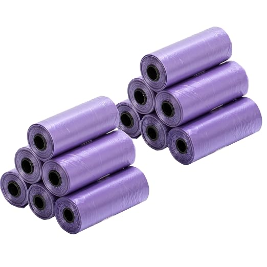 Ginsco 0.8 Gallons Disposable Trash Bags for Mini Car Trash Can, Portable Small Car Garbage Bags, Cars Accessories, Mini Trash Bags, Plastic Trash Bag for Cars/Home/Office (12 Rolls/180 Counts) Purple by Ginsco