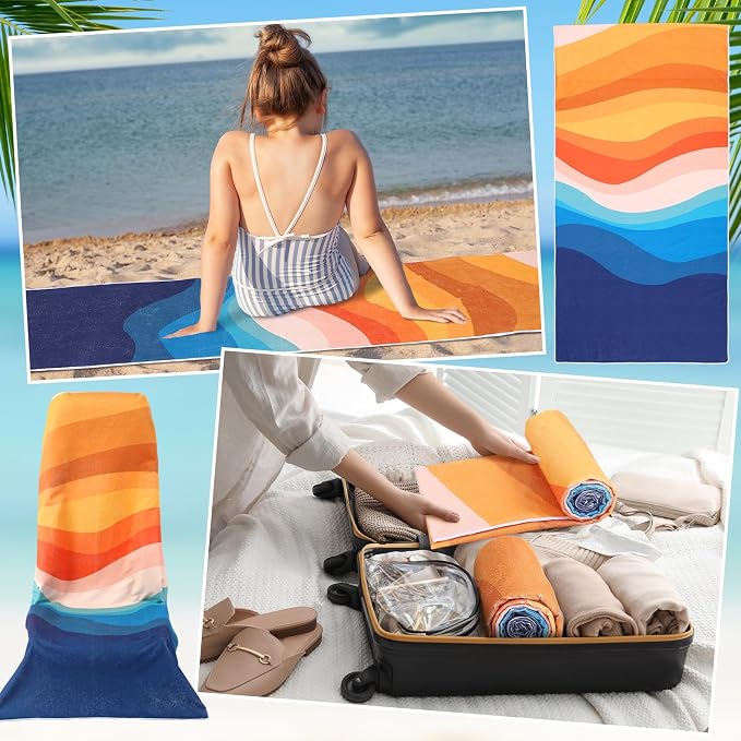 Hahafelt 2 Pack Car Seat Towel Covers Athletic Running Towel Performance Microfiber Post Workout Sweat Washable Cover Non Slip for Seat Outdoor Sport (Boho) - Image 7