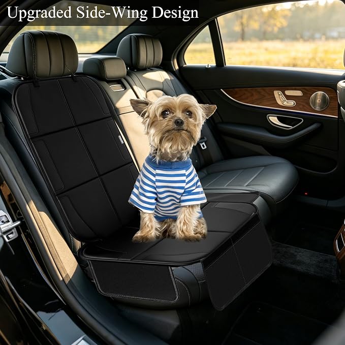 Meolsaek Car Seat Protector for Child Car Seat，600D Waterproof Car Seat Cover，Thickest Padded Non-Slip Fabric for Child and Pet with Pockets (1 pc) - Image 2