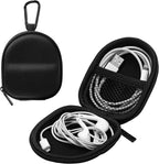 Ginsco 2026 Hard Shell Earbuds Case for Wired/Wireless Earphone, Portable Travel Tech Cable Cord Organizer, Backpack-Style Storage Pouch with Carabiner for Apple EarPods by Ginsco