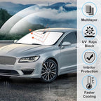 Windshield Sun Shade for 2013-2020 Lincoln MKZ Accessories | Full covered for windshield, Foldable & Durable, Block UV Rays, Reduce Heat, Easy to install, Keep Car Cooler - Image 2