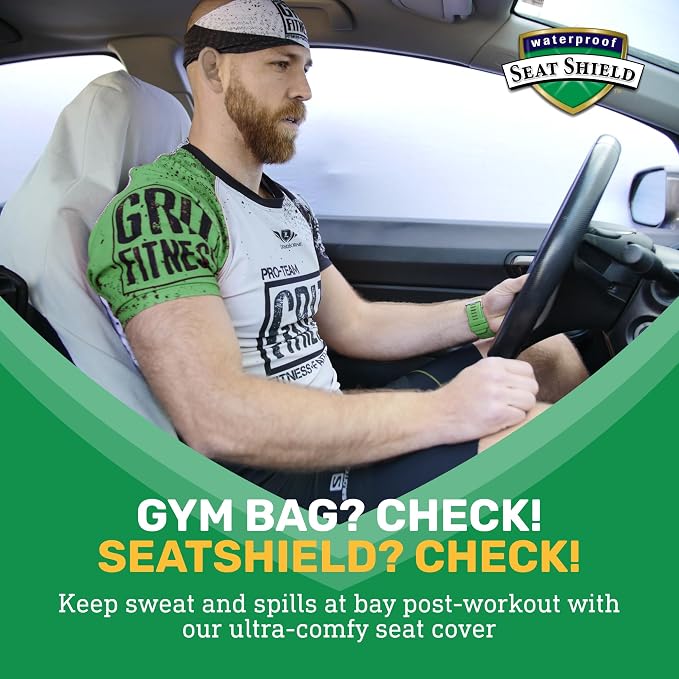 UltraSport Waterproof Towel Car Seat Cover, Universal Fit, Sweatproof & Odor-Resistant Front Seat Protector, Quick-Dry, Machine Washable for Gym, Pets, Travel, Outdoor Adventures, Gray - Image 3