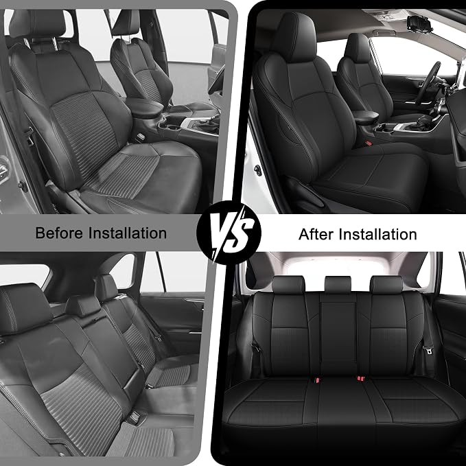 Custom Fit Seat Covers for Toyota bZ4X XLE Limited 2023-2026 Black | Full Seat Precision fit, Premium faux leather, Waterproof protection, Breathable comfort, Airbag compatible, Easy maintenance - Image 6