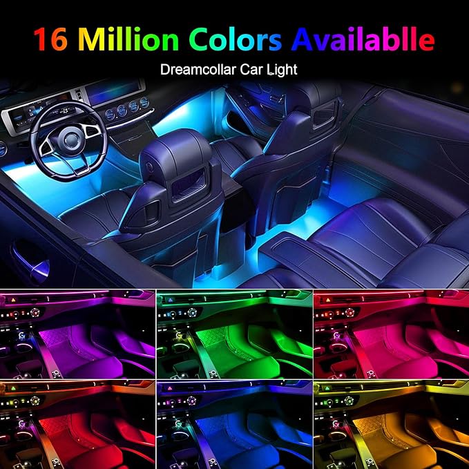 Acrylic Interior Car Lights, Car Accessories 14 in 1 Car LED Strip Lights with APP Control - Image 4