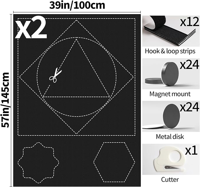 BKSAI 100% Blackout Window Cover, Portable Magnetic Black Out Curtains for Window, Black Out Shades No Drill Cuttable Blackout Blinds for Bedroom, RV, Nursery, Media Room, 39x57 inch, 2Pack - Image 6