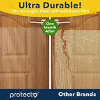 PROTECTO 2Pack Door Protector from Dog Scratching, 18x12 Door Scratch Guard | Heavy Duty Door Scratch Protector for Cats & Dogs, Clear Scratch Shield - Window, Screen Door, Sliding Doors, Indoor Outdoor - Image 3